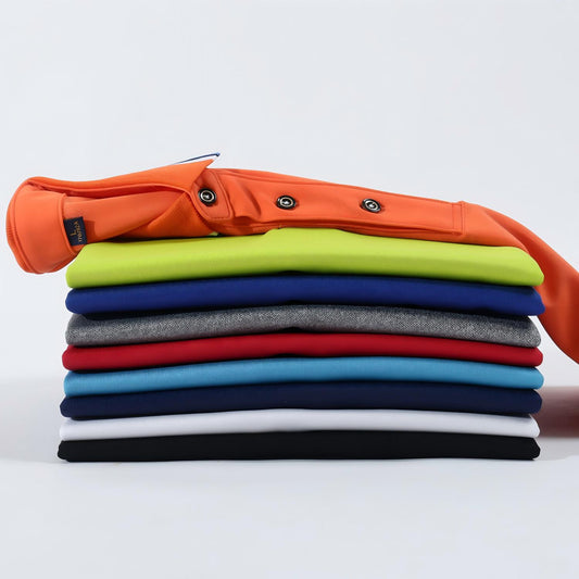 180GSM Ceramic Mulberry Silk Polo | Unisex Breathable Shirt with Enhanced Collar Design & 9 Colors - DGCY688#